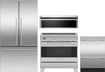 4 Piece Package Includes Refrigerator, Range, Hood And Dishwasher